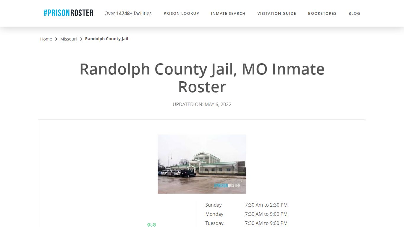 Randolph County Jail, MO Inmate Roster